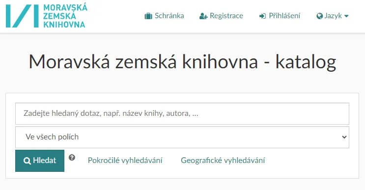 Online katalog MZK Online katalog MZK